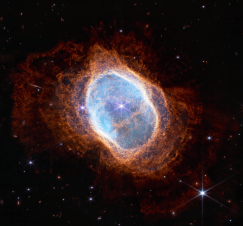 NGC 3132. Créditos: James Webb Space Telescope. Imagem do instrumento a bordo, NIRCAM.