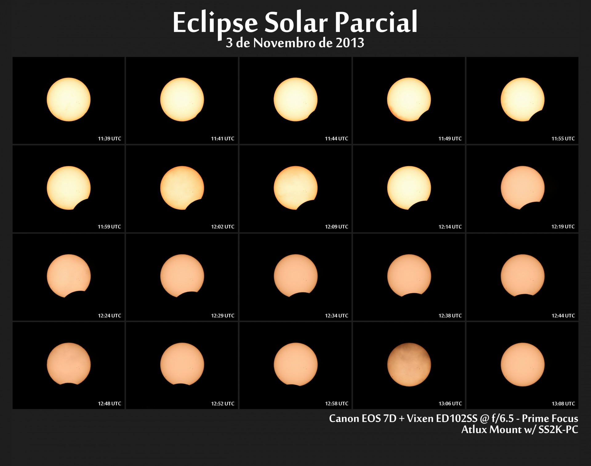 Eclipse Solar Parcial - 3 de Novembro de 2013